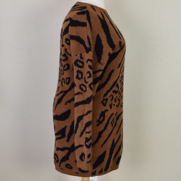 Line & Dot RILKE Animal Print Sweater Tunic Dress 2X - Picture 6 of 7